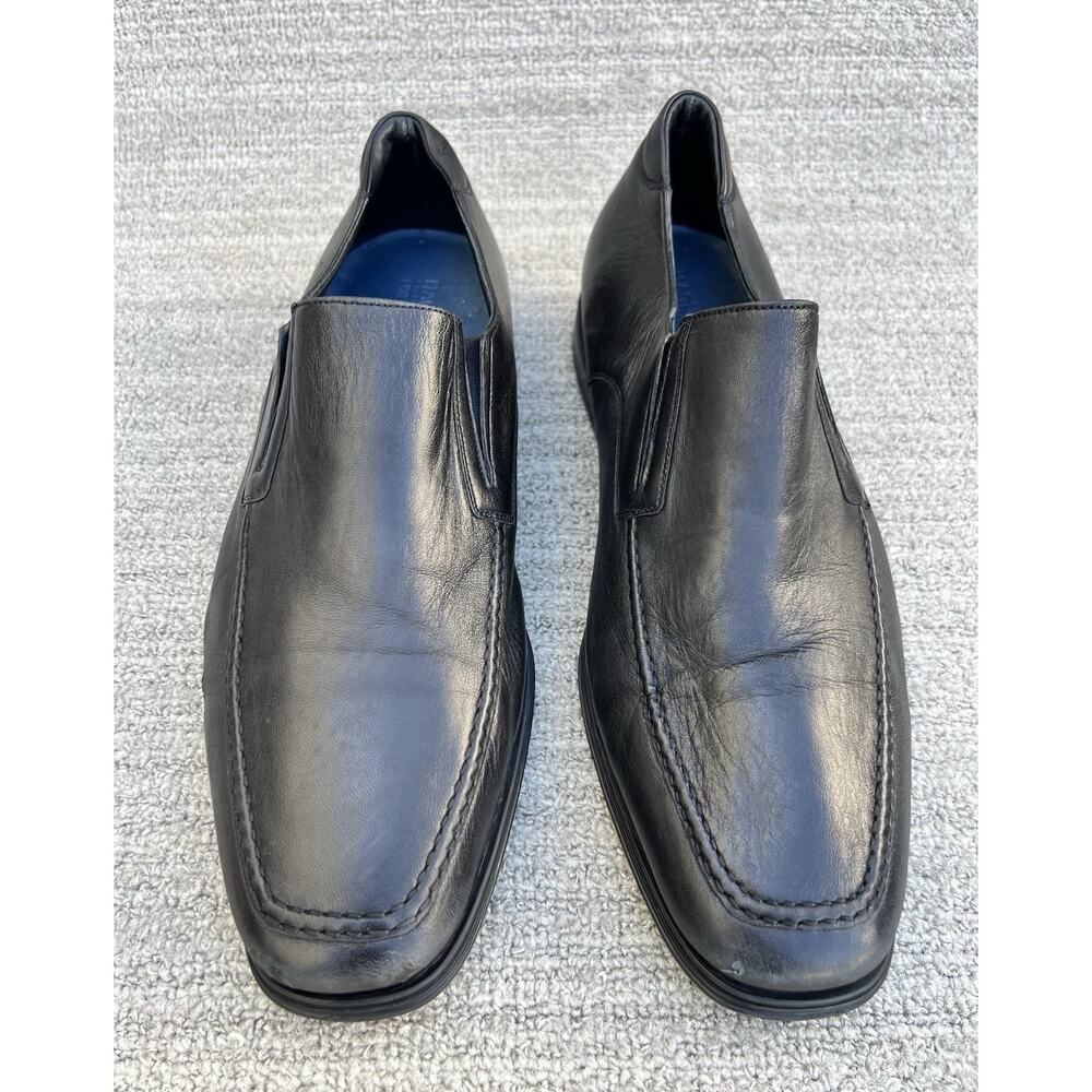 MAGNANNI Madrid Venetia Loafers Slip-On Black Leather Men's Size 9.5 US